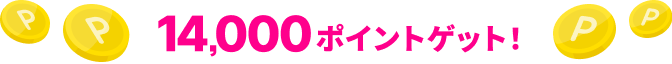 14,000ポイントゲット!